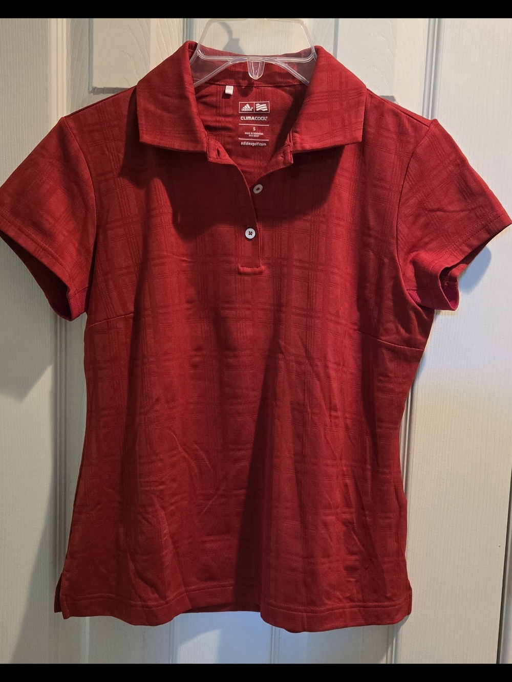 Adidas Red ClimaCool Golf Polo
